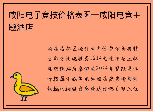 咸阳电子竞技价格表图—咸阳电竞主题酒店